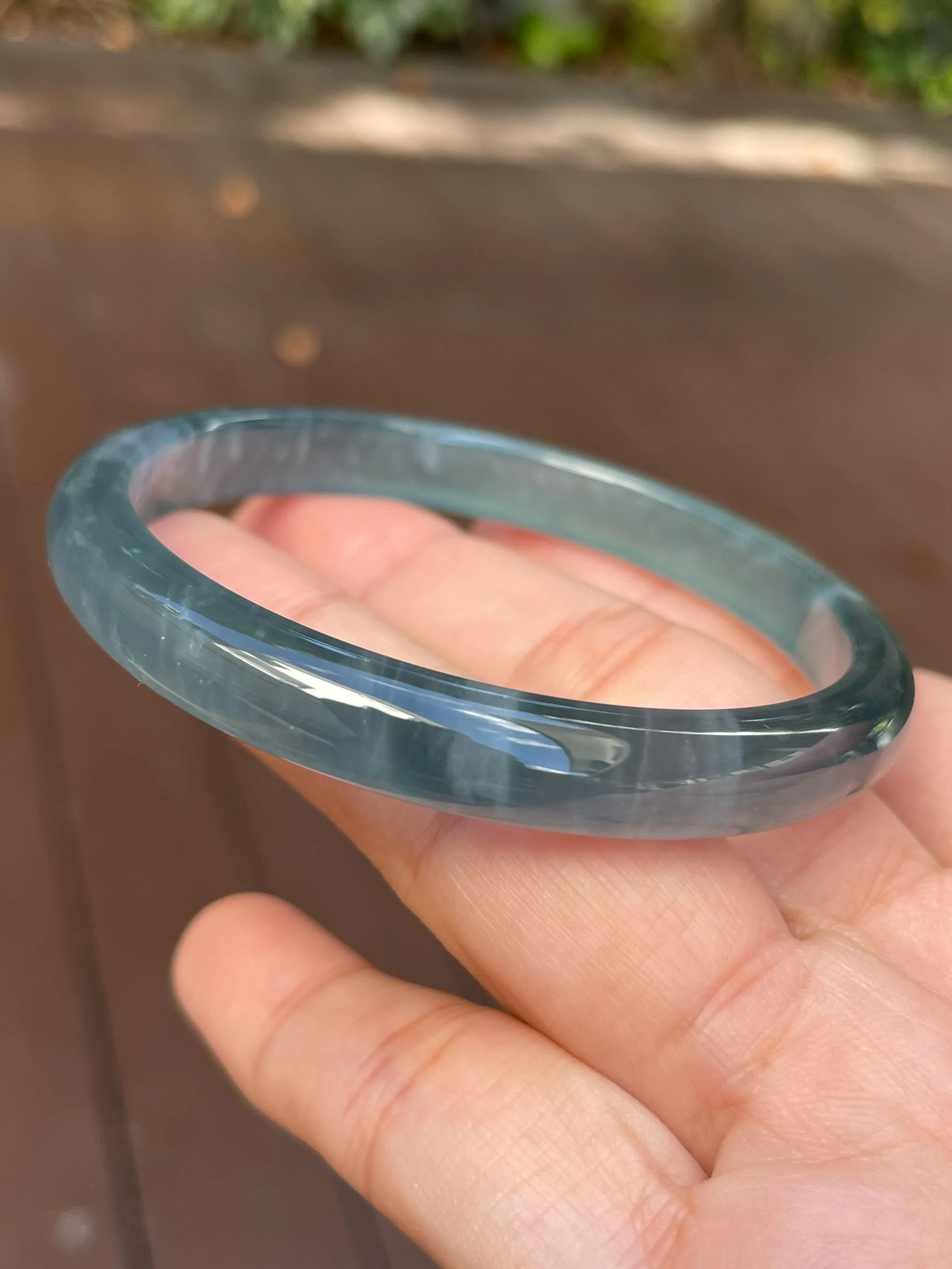 Blue Jade Bangle | 58mm (NJBA130)