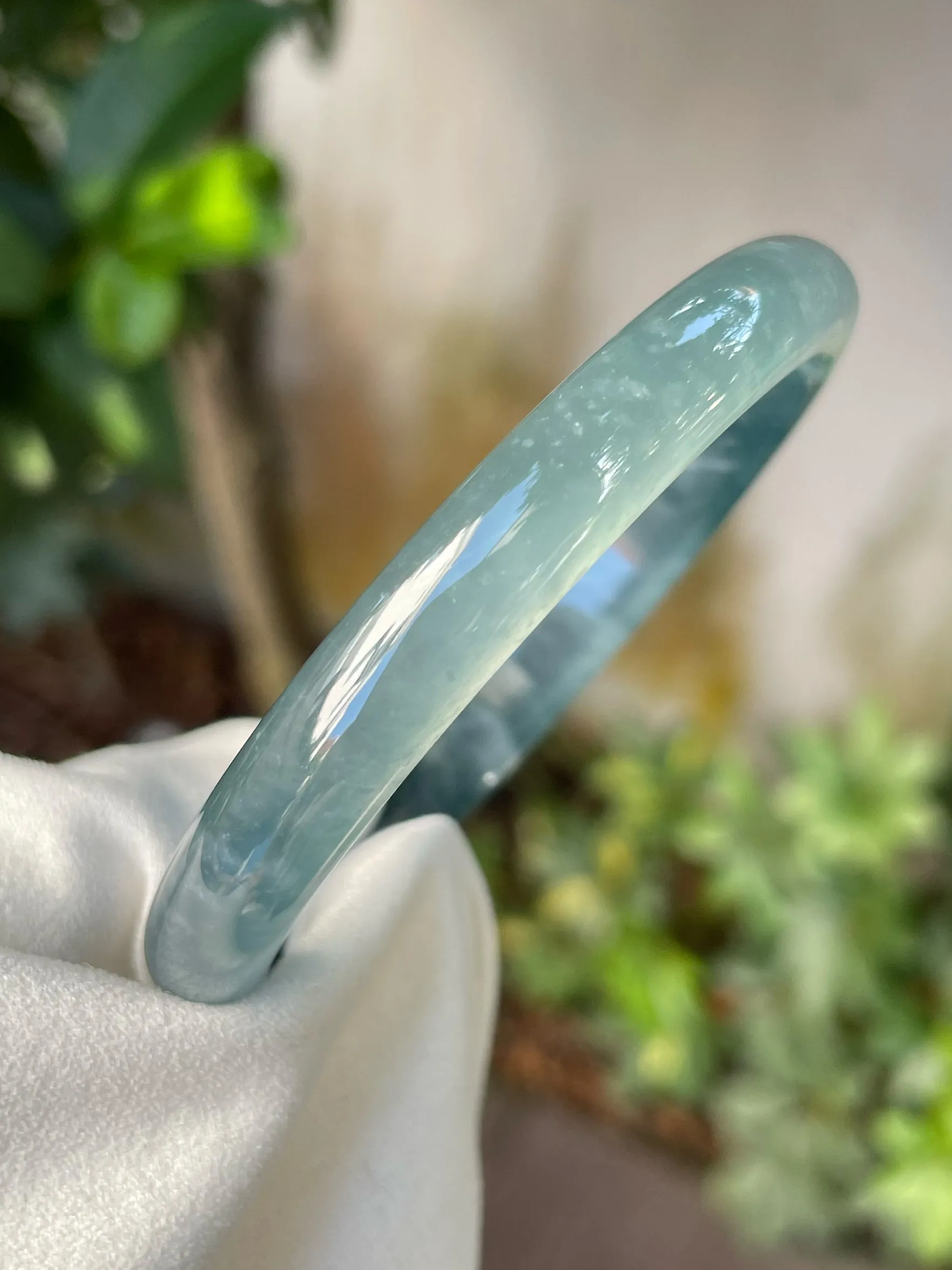 Blue Jade Bangle | 58mm (NJBA130)