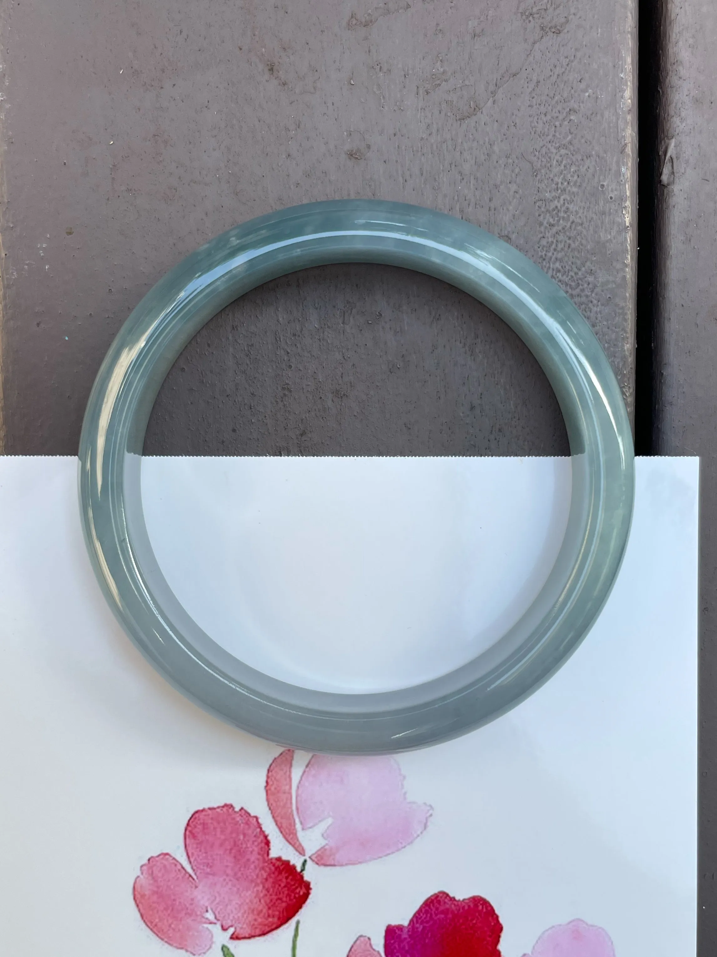 Blue Jade Bangle | 60mm (NJBA076)