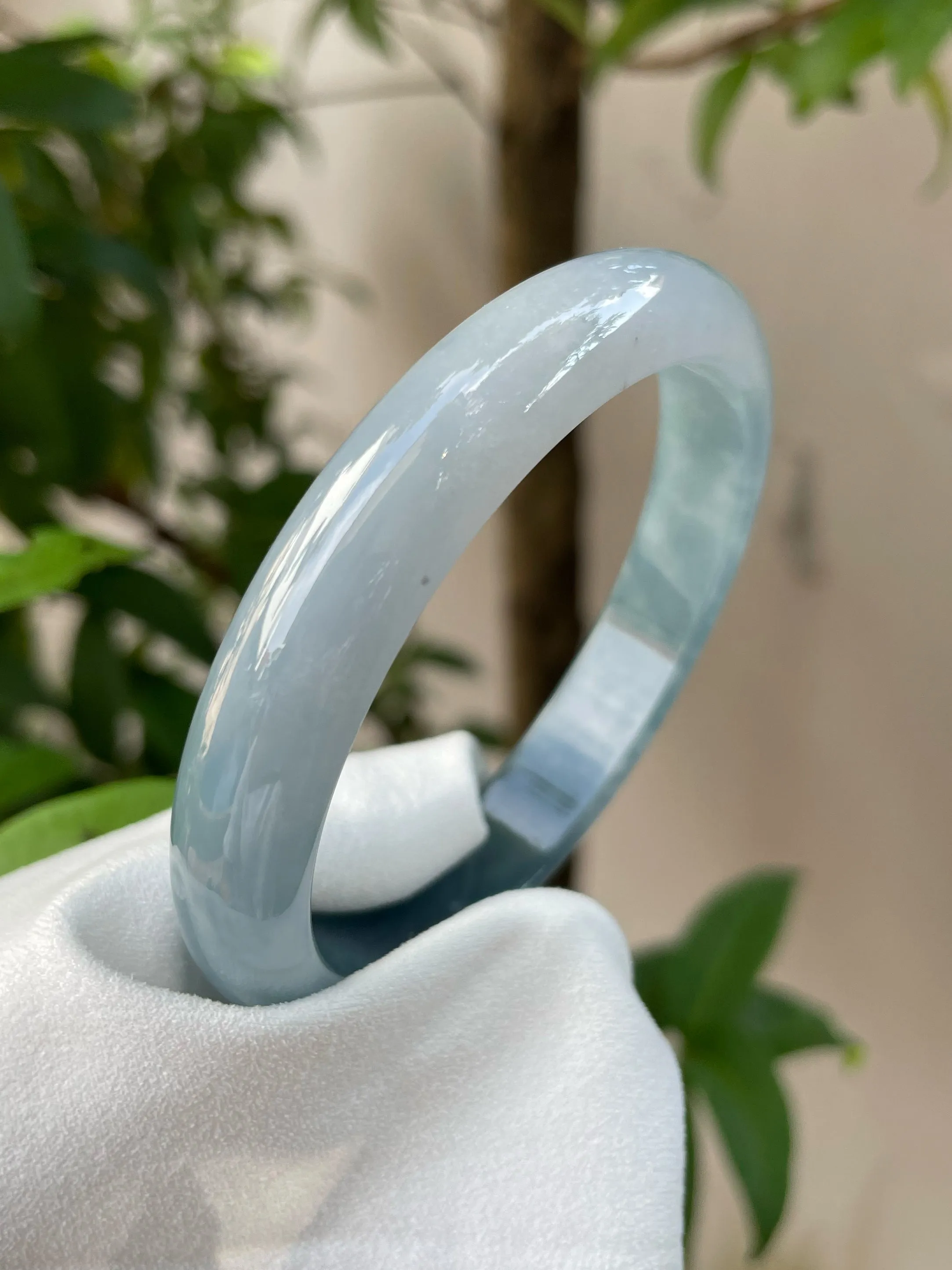 Blue Jade Bangle | 60mm (NJBA076)