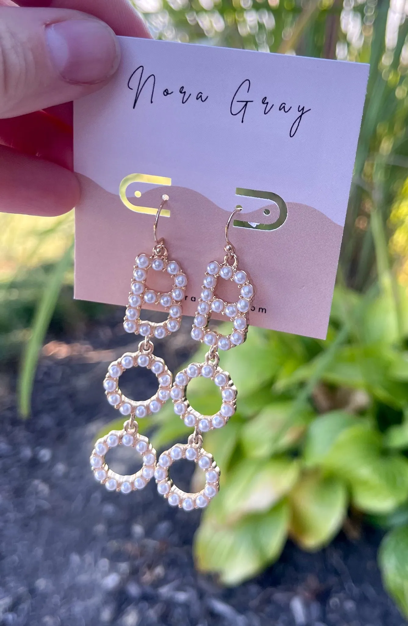 BOO Halloween Pearl Dangle Earrings