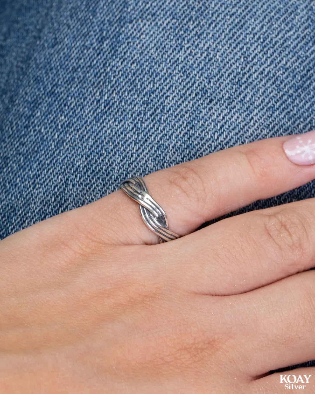 Braided Pinky Ring or knuckle (03)