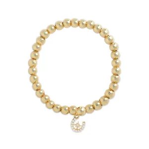 Brass 18k Horseshoe Starburst Embllishment Bracelet For Women