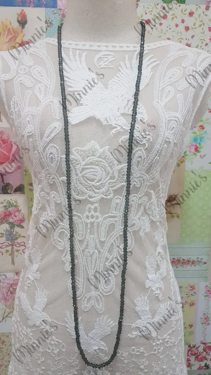 Charcoal Pearl Necklace JU022