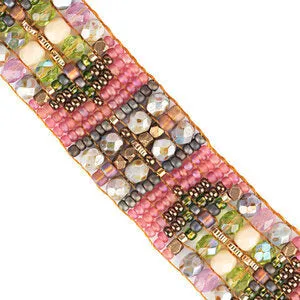 Chili Rose Coral Gables Beaded Bracelet with Flower Tip Ends