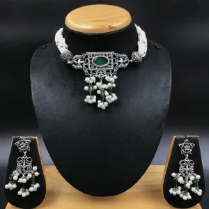 Choker Oxidized Necklace Set 4344-81