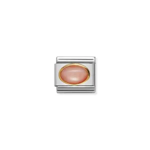 Composable Classic Link in Gold with pink Coral