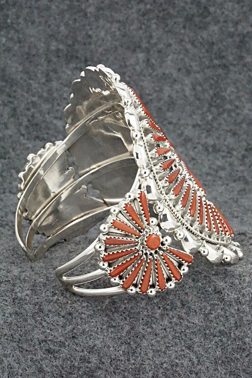 Coral & Sterling Silver Bracelet - Kyle Wilson