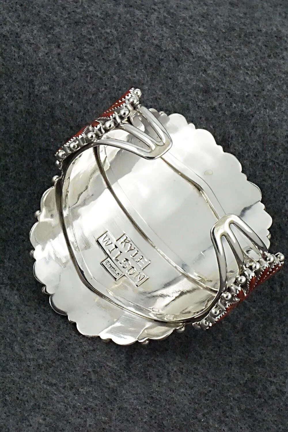 Coral & Sterling Silver Bracelet - Kyle Wilson