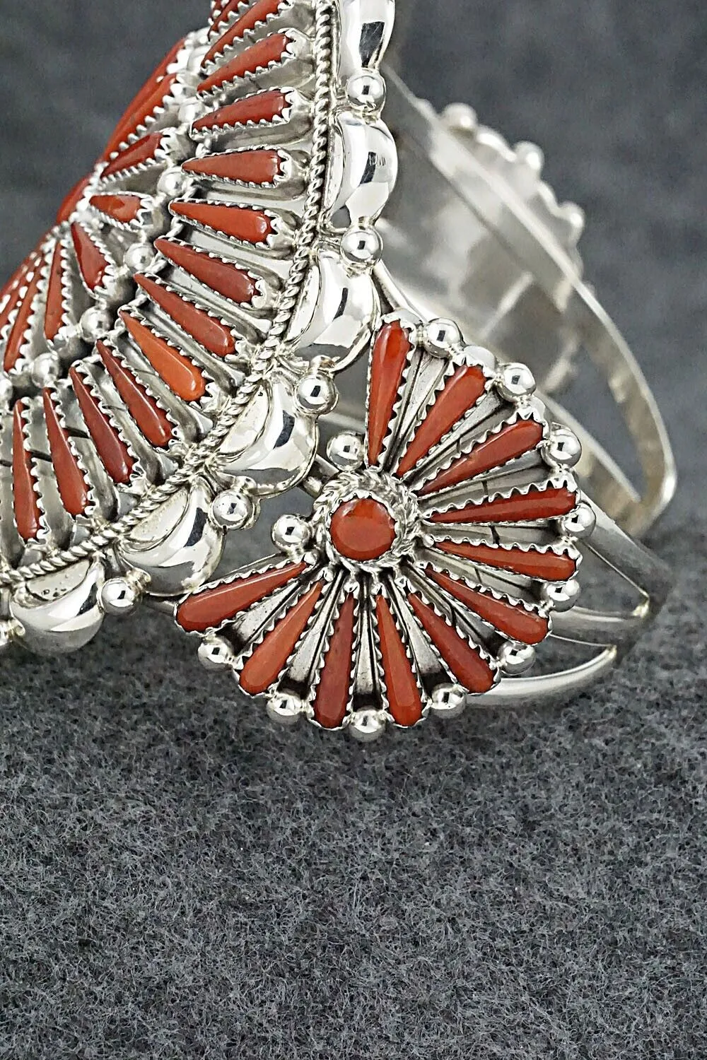 Coral & Sterling Silver Bracelet - Kyle Wilson