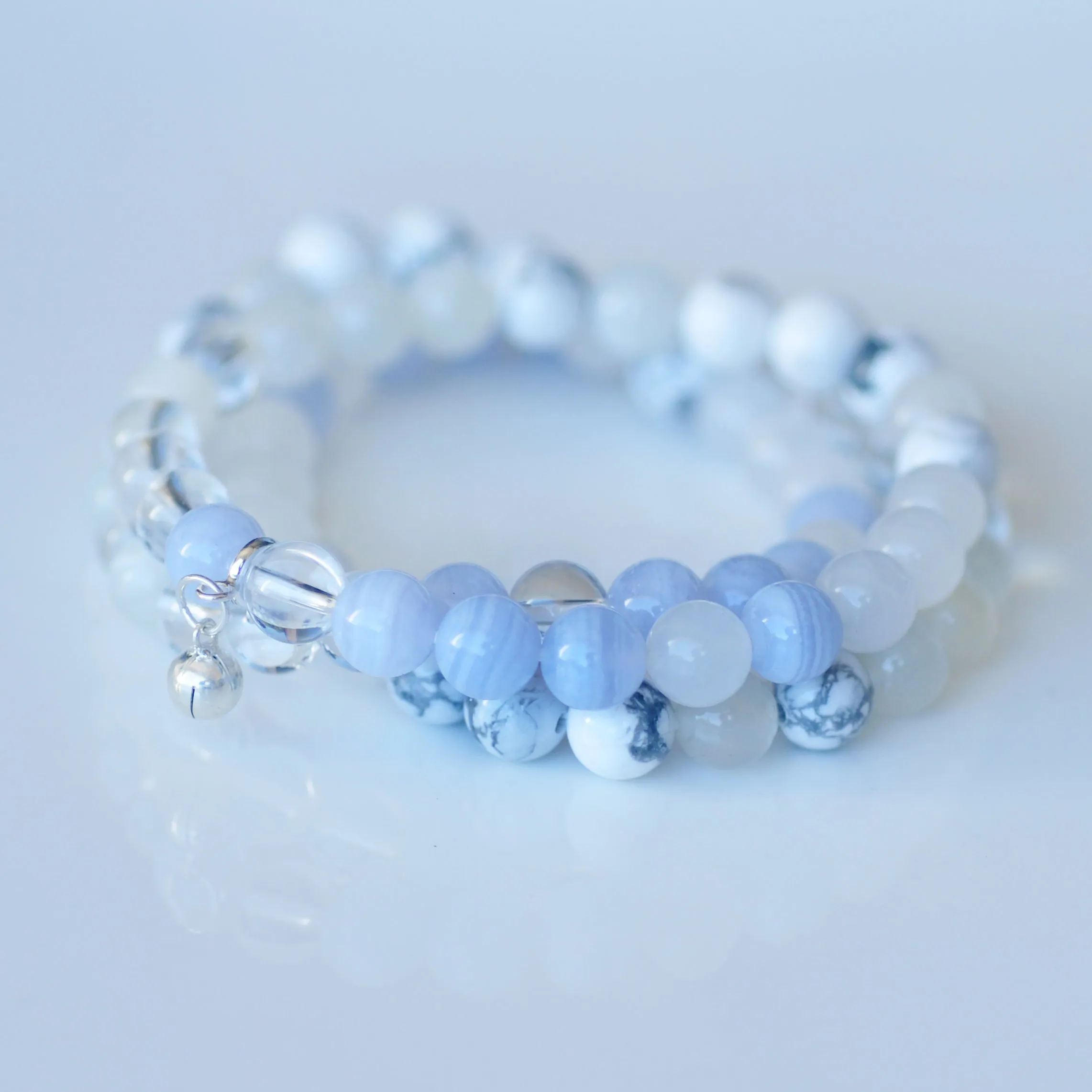 Crown Chakra Bracelet Stack - Calm with FREE CHAKRA DECK