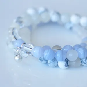 Crown Chakra Bracelet Stack - Calm with FREE CHAKRA DECK