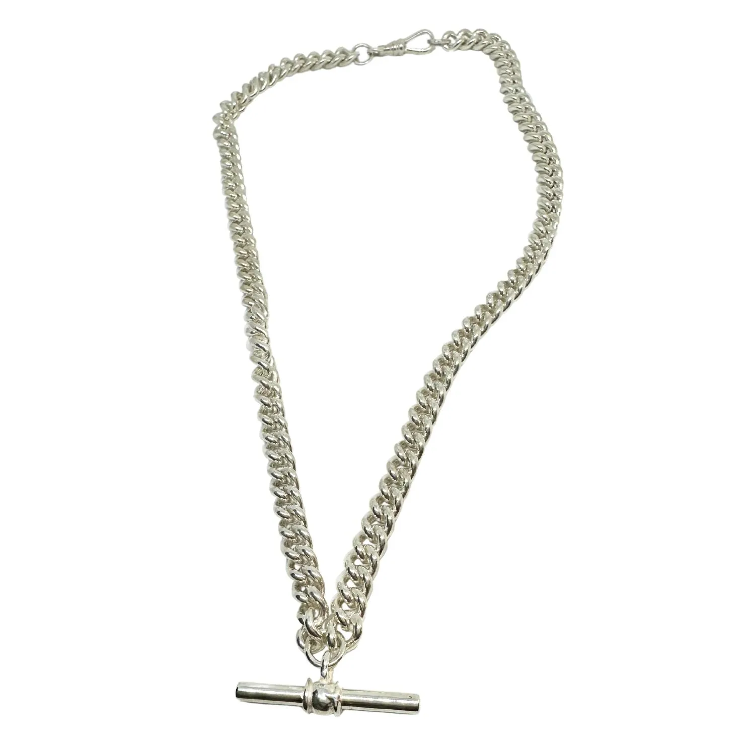 Curb Chain T-Bar Pendant