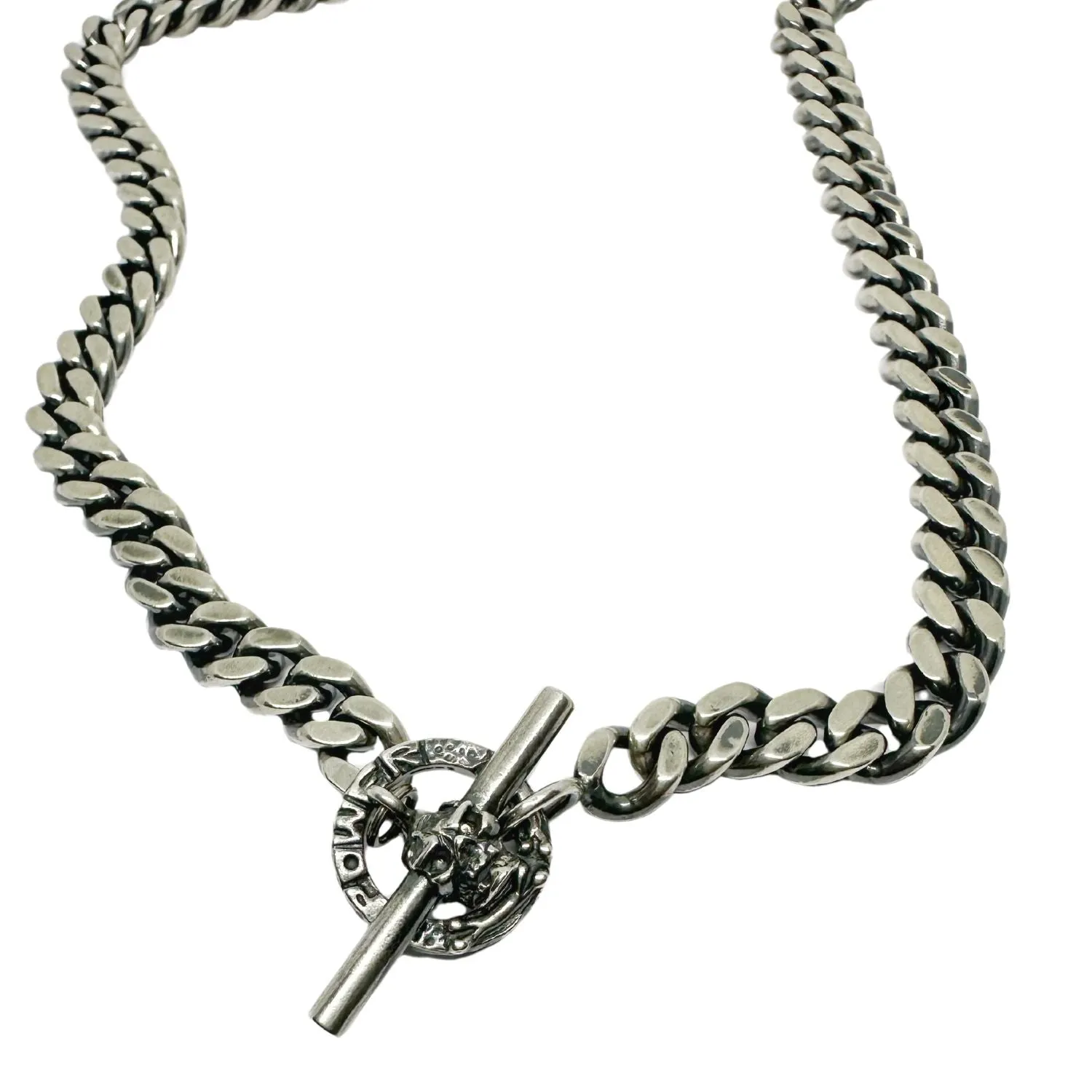 Curb Chain With Skull T-Bar Power Japanese sign