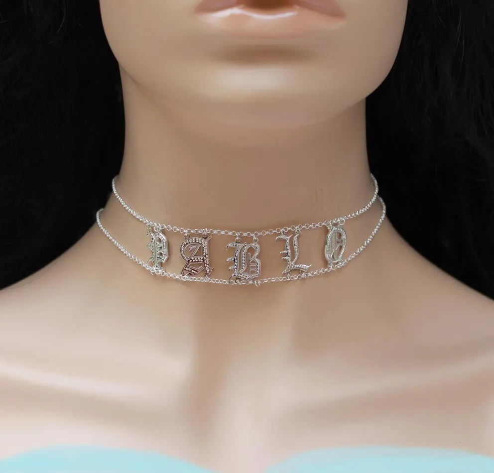 Custom Name Choker - Purple Mermaid Designs