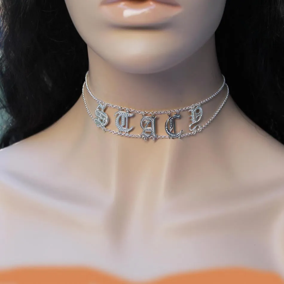 Custom Name Choker - Purple Mermaid Designs