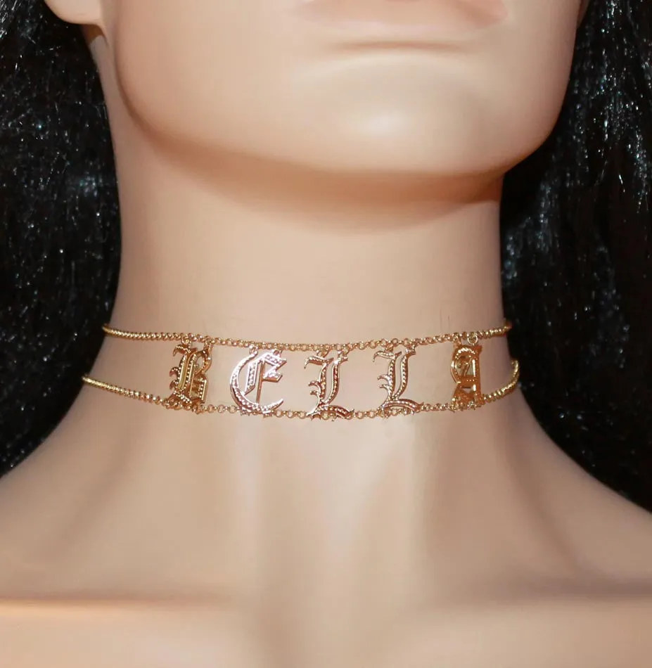 Custom Name Choker - Purple Mermaid Designs
