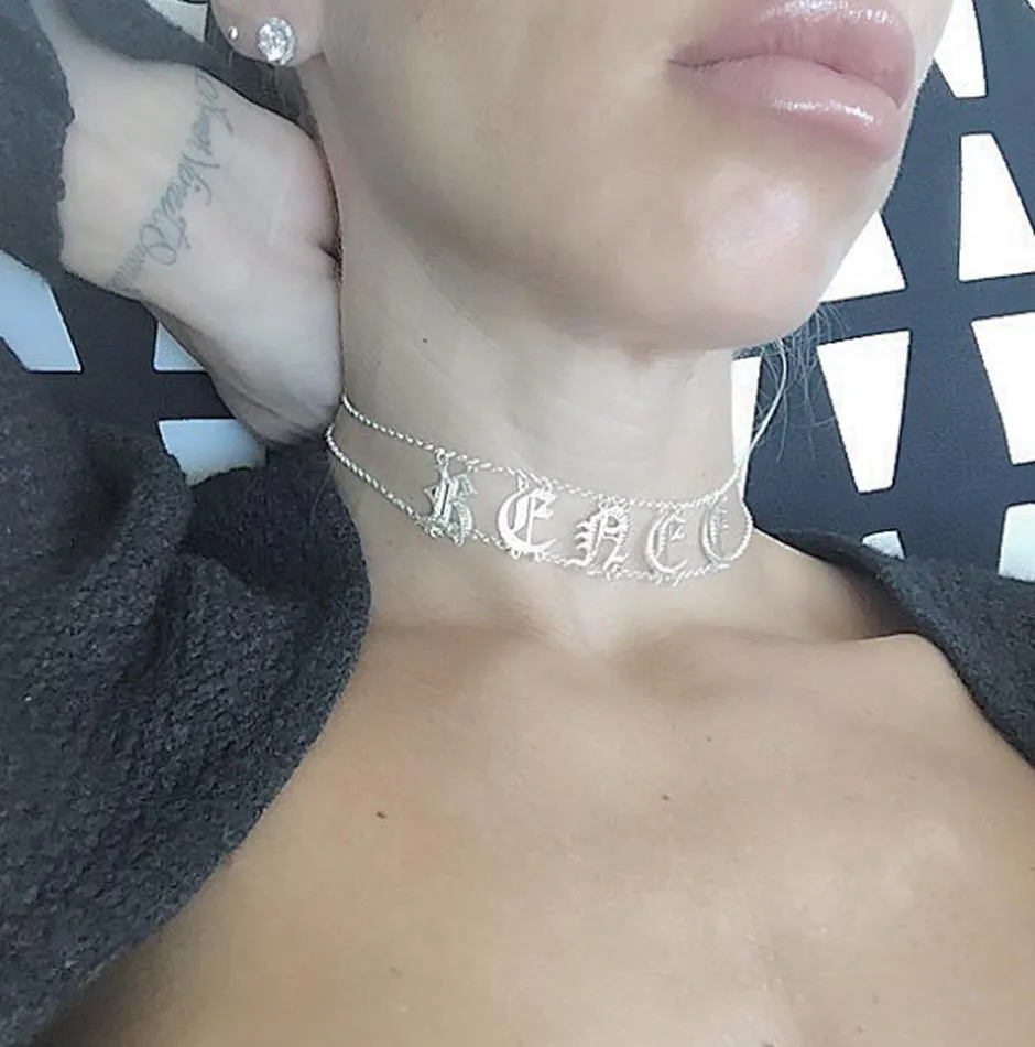 Custom Name Choker - Purple Mermaid Designs