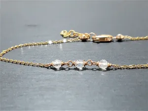 Dainty Rainbow Moonstone Anklet