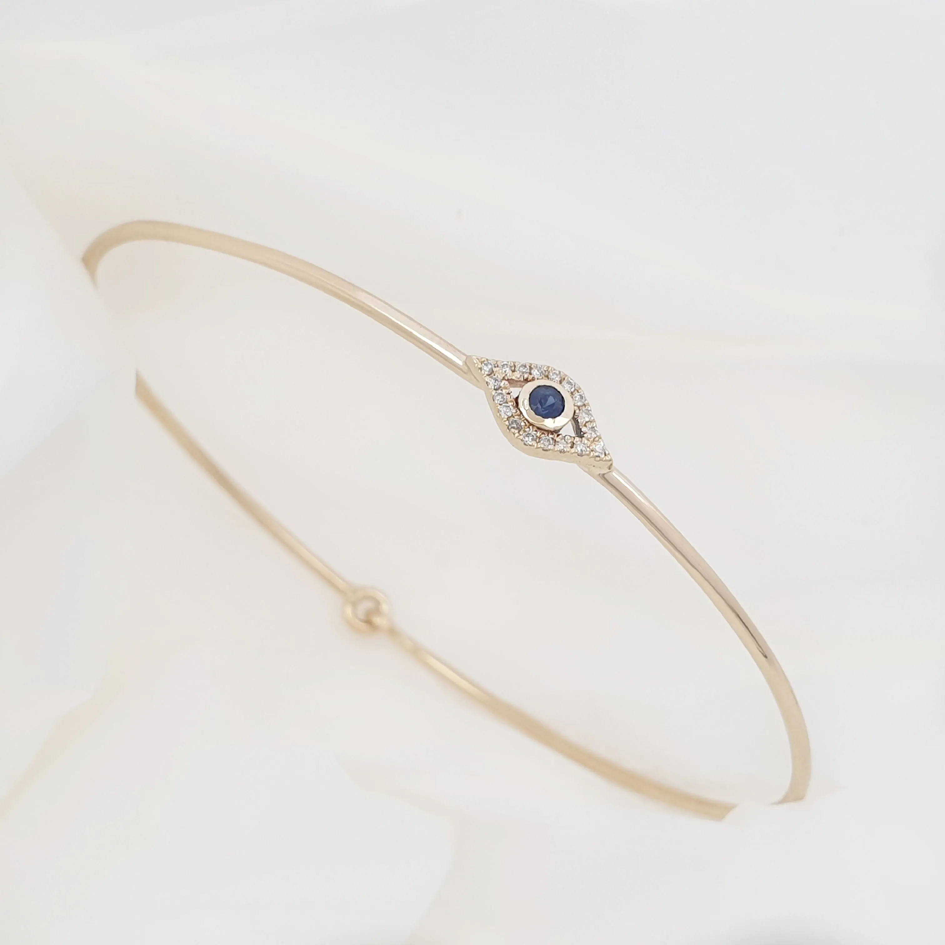 Diamond Evil Eye Bangle