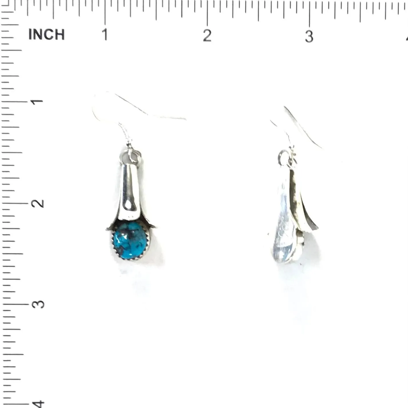 Doris Smallcanyon Turquoise Squash Blossom Earrings