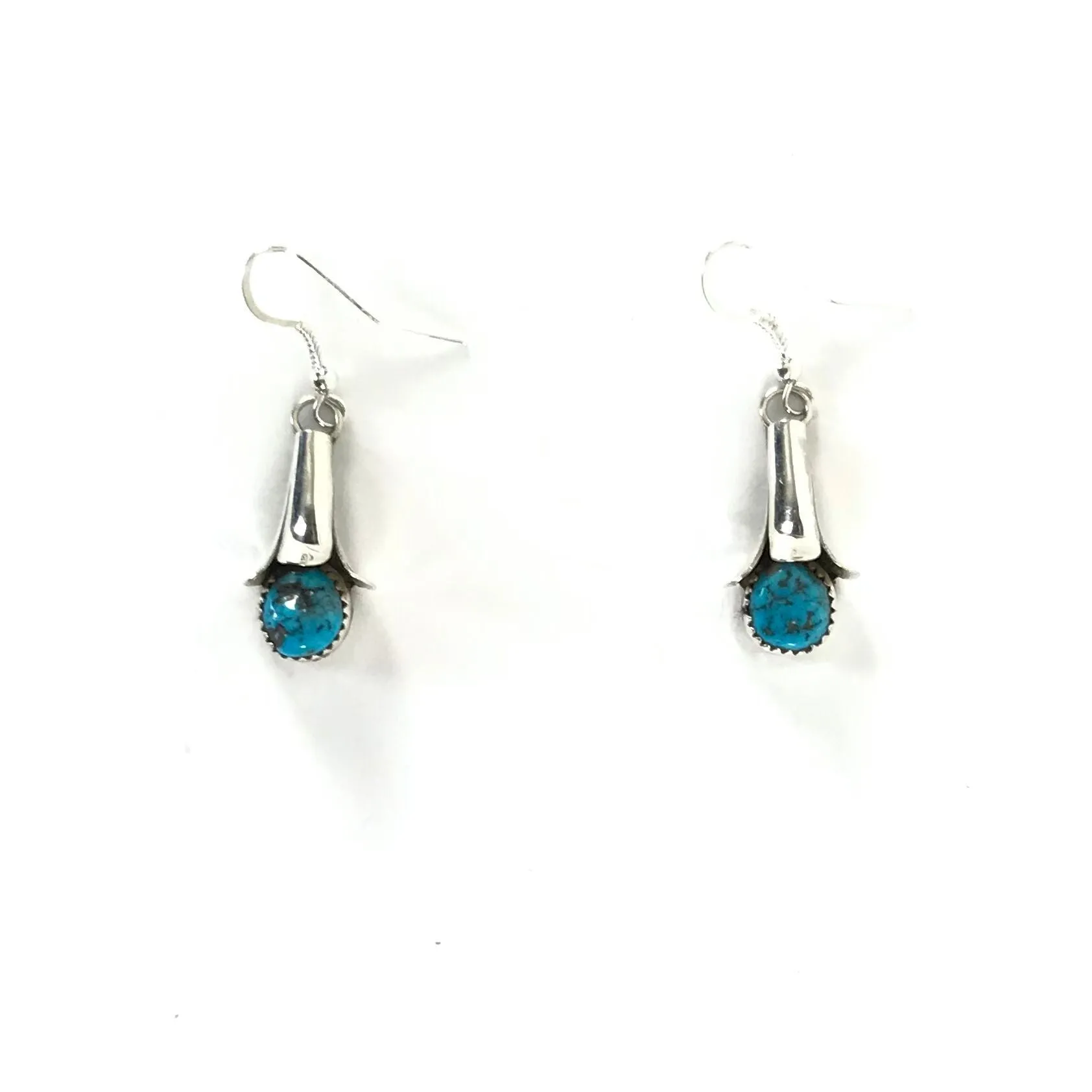 Doris Smallcanyon Turquoise Squash Blossom Earrings