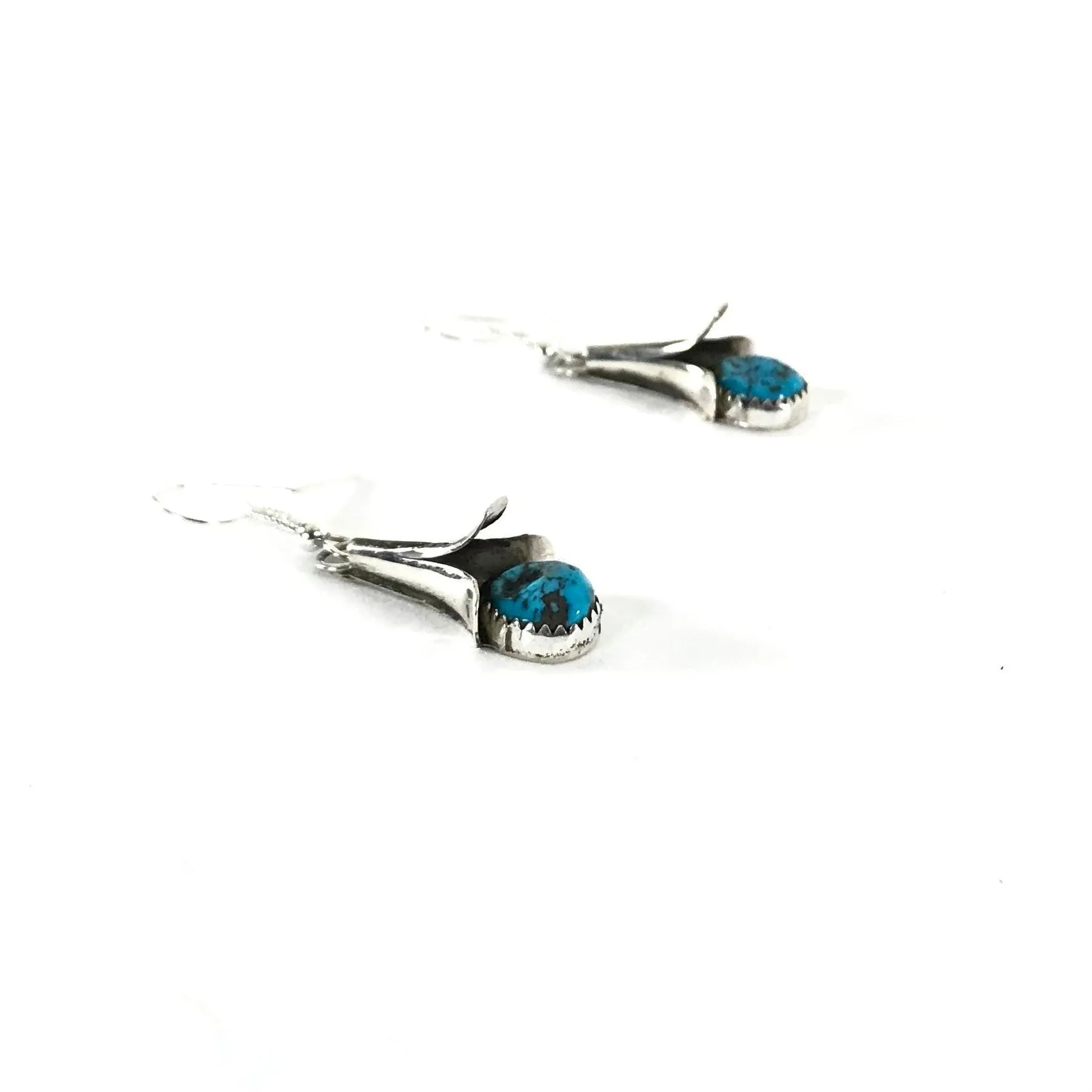 Doris Smallcanyon Turquoise Squash Blossom Earrings