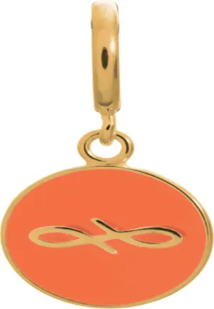 Endless Jewellery Coral Endless Coin Orange Charm