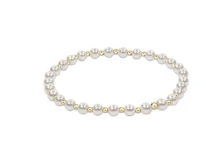 Enewton Classic Grateful Pattern 4mm Bead Bracelet - Pearl