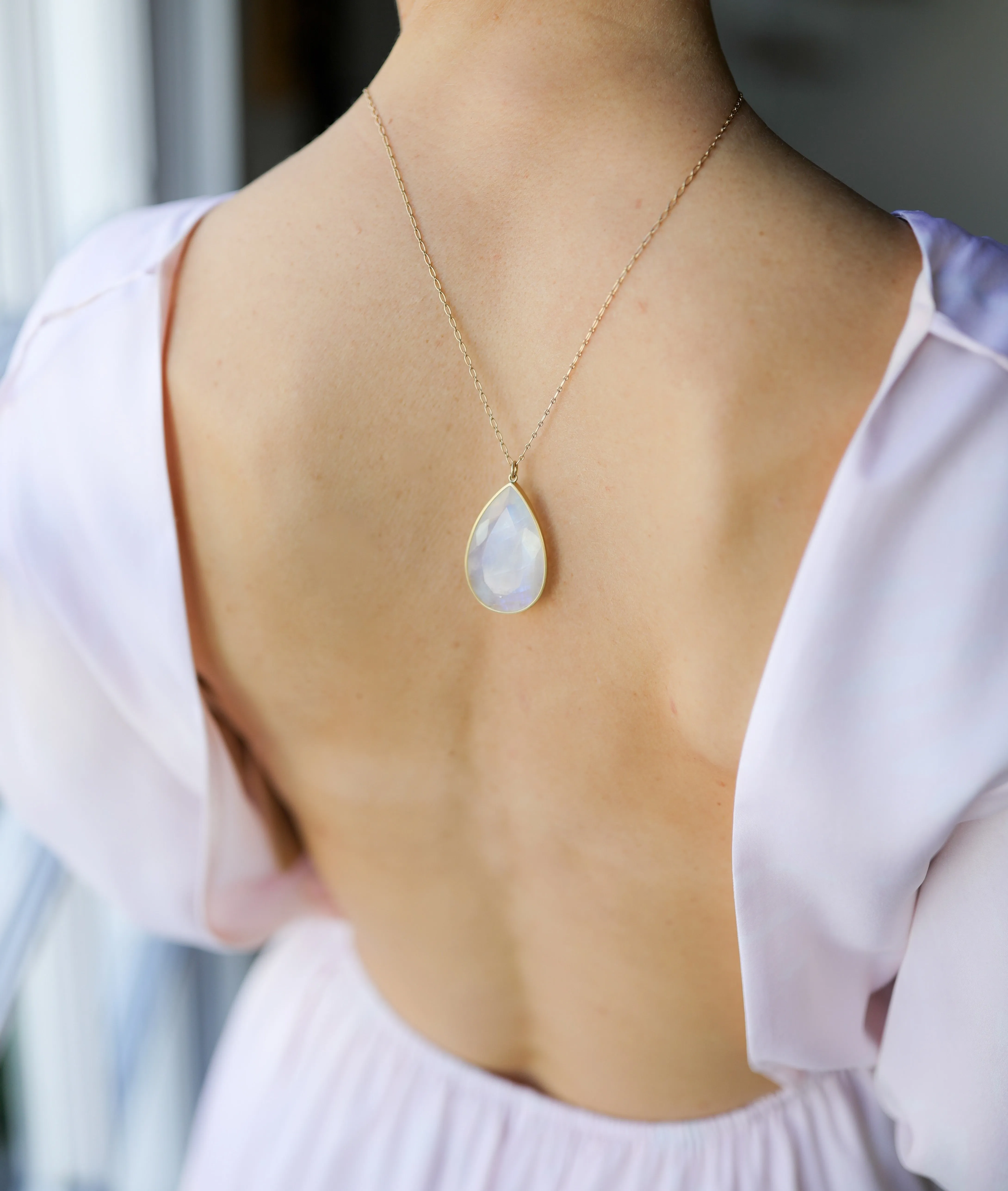Extra Large Moonstone Teardrop Pendant