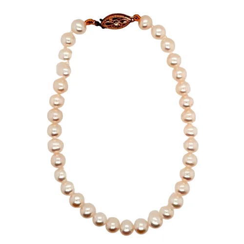Fine Elegant Jewellery Cultured Pearl 9ct Yellow Gold Bracelet