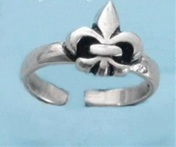 Fleur De Lis Sterling Silver Toe Ring