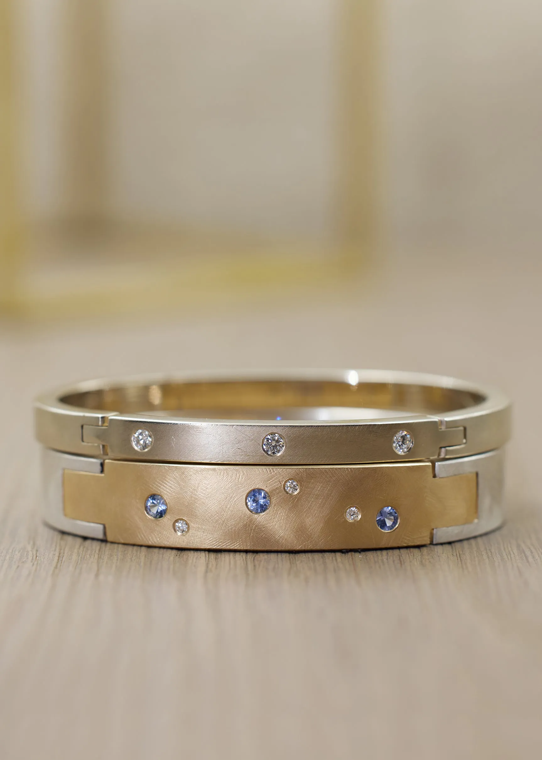 FORTUNA Constellation Cuff with Blue Sapphires and Diamonds