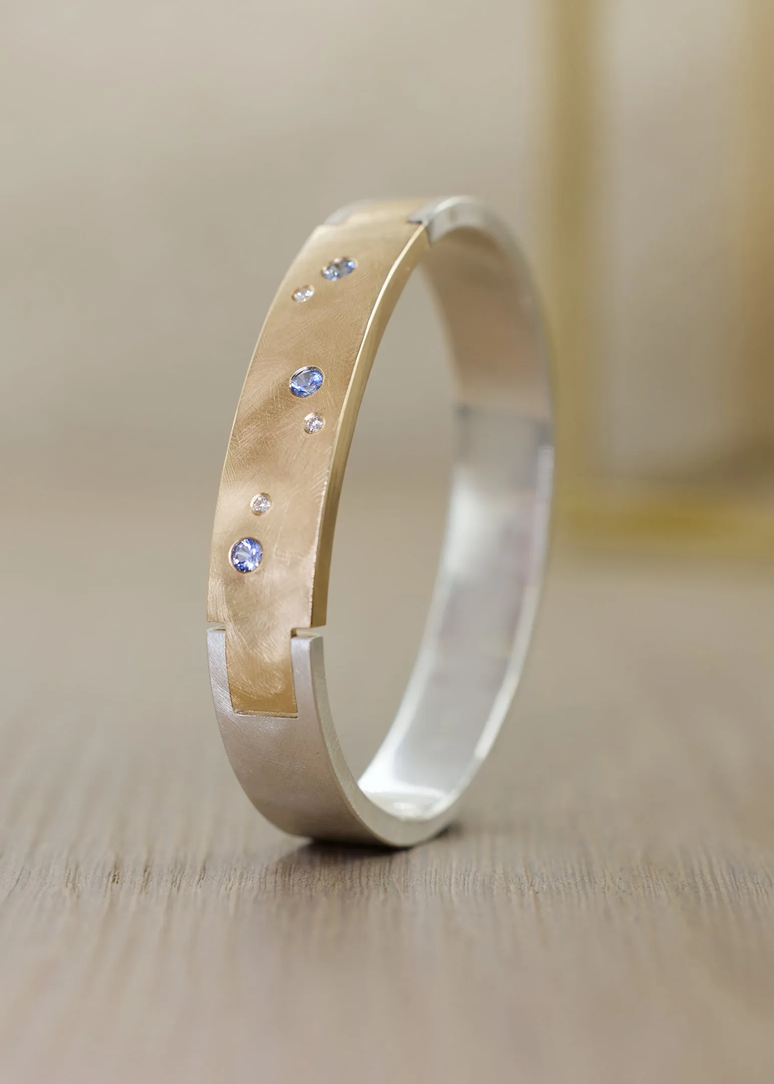FORTUNA Constellation Cuff with Blue Sapphires and Diamonds