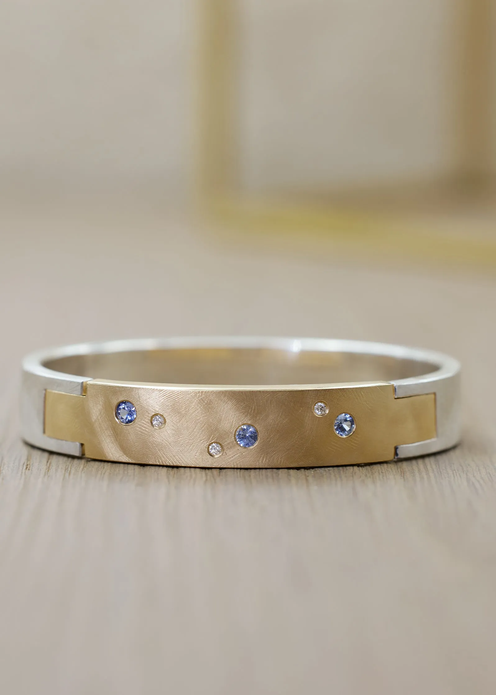 FORTUNA Constellation Cuff with Blue Sapphires and Diamonds