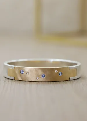 FORTUNA Constellation Cuff with Blue Sapphires and Diamonds