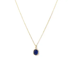 French Retro Sapphire & Moonstone Necklace