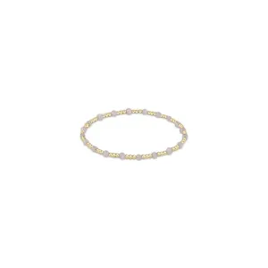 Gemstone Gold Sincerity Pattern 3mm Bead Bracelet - Moonstone