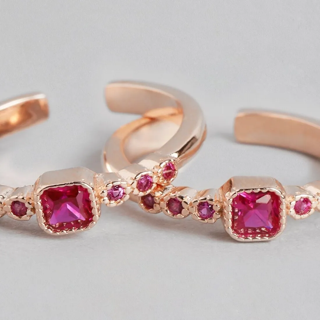 Glimmering Rose Gold Plated 925 Sterling Silver Toe Ring