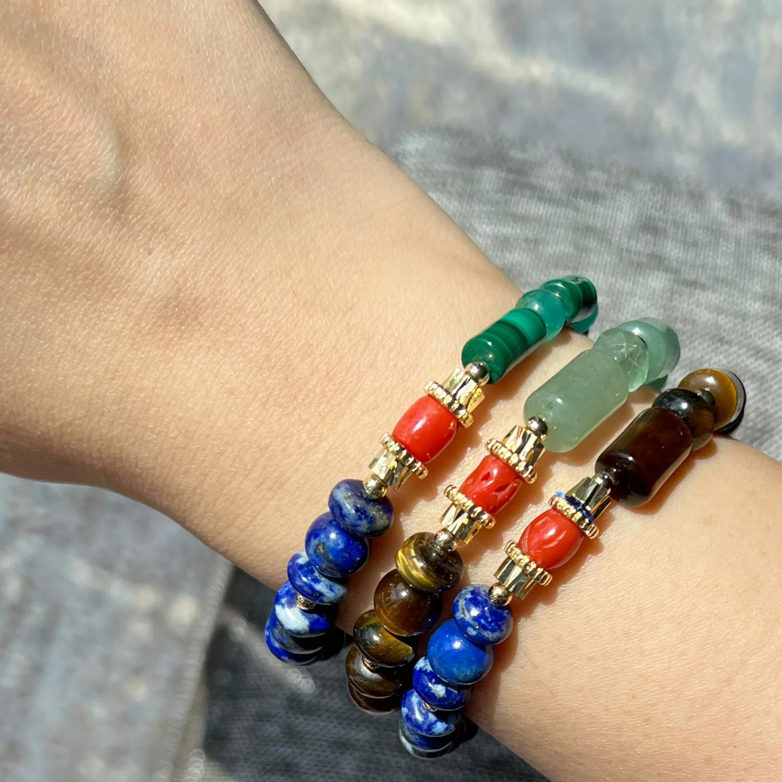 Green Aventurine & Tigereye Bracelet