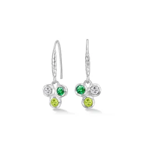'Greens' Array Trio Drop Earrings