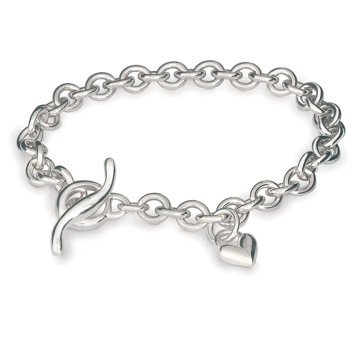Heart Trace Chain Charm Bracelet