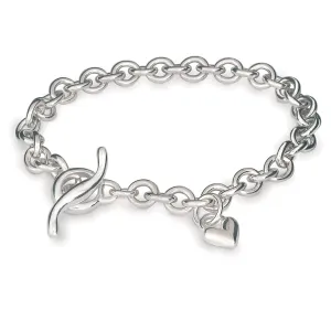 Heart Trace Chain Charm Bracelet