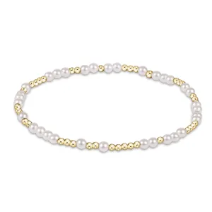 Hope Unwritten Bracelet 2mm Gold Beads With 3mm Pearl Beads