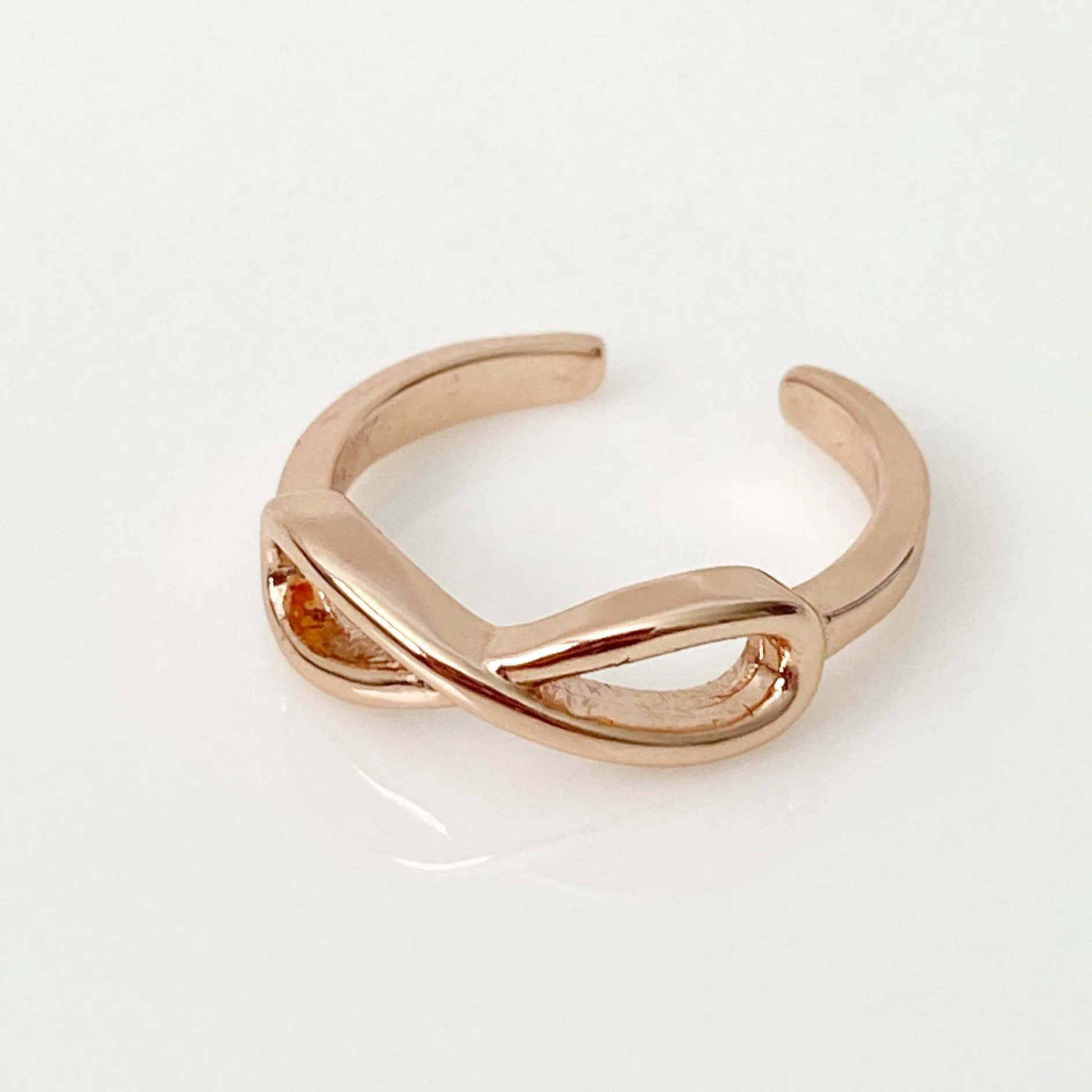 Infinity Rose Gold Toe Ring