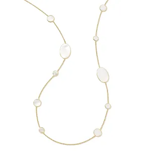 Ippolita 18K Yellow Gold Polished Rock Candy Mixed Stones Station Necklace in Mother-of-Pearl, 37 inch