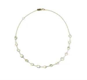 Ippolita 18k Yellow Gold Rock Candy 15 Stone Station Chain Necklace