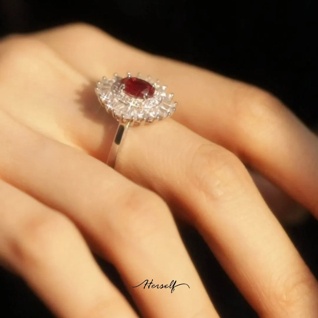 Kate Grand Sunflower Ruby Ring