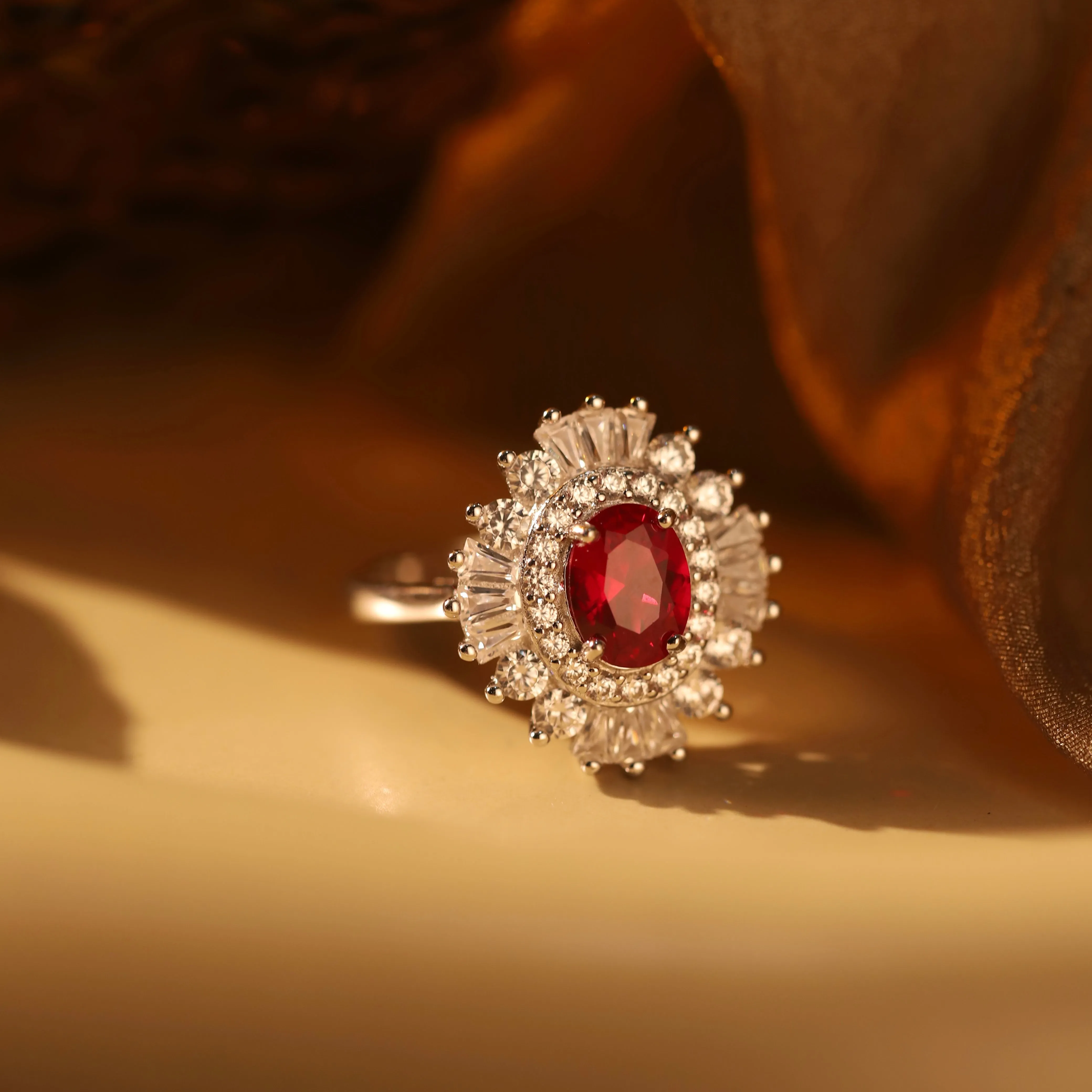 Kate Grand Sunflower Ruby Ring