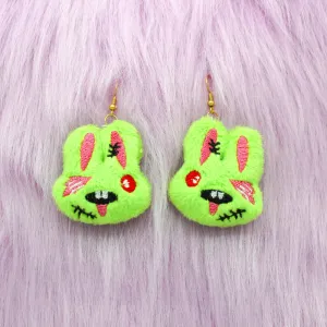 Kawaii Zombie Bunny Plush Earrings